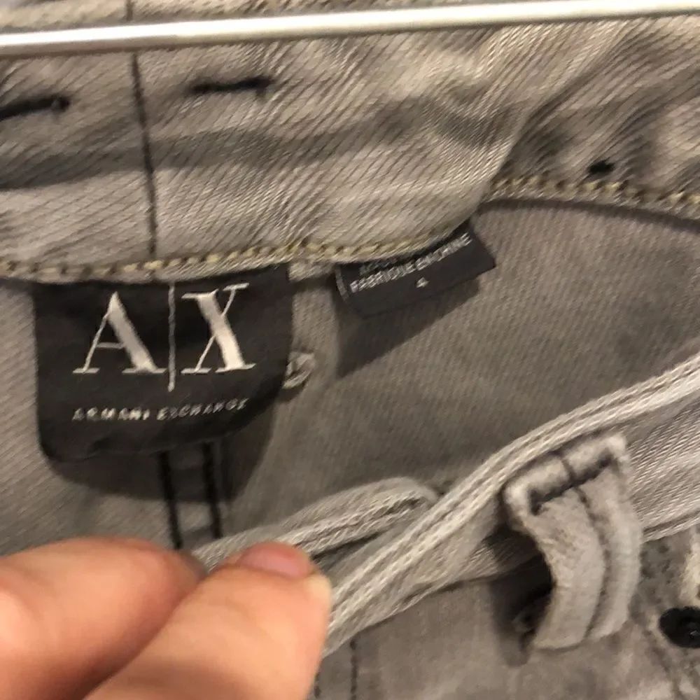 Armani Exchange distressed gray stretch denim sz 4 - Picture 3 of 4